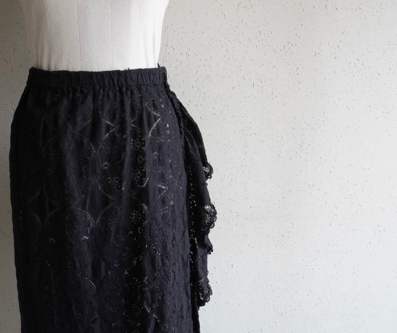 70s Lace Design Maxi Skirt