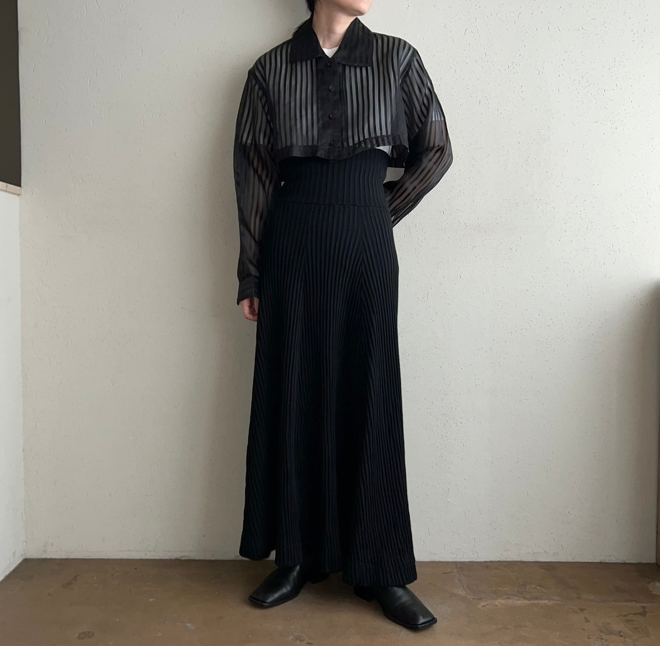 70s80s Ribbed Skirt