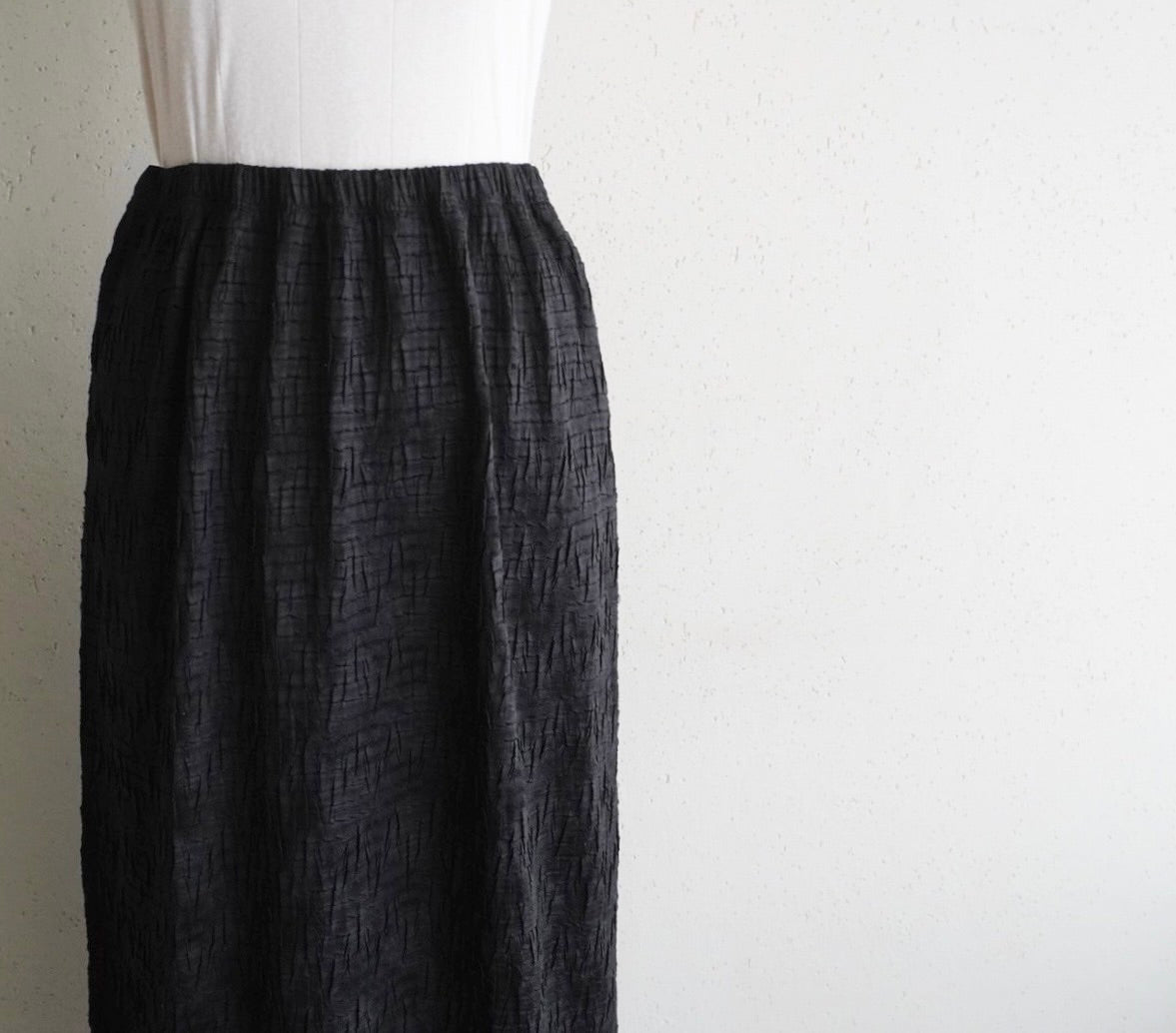 90s Pleat Design Maxi Skirt