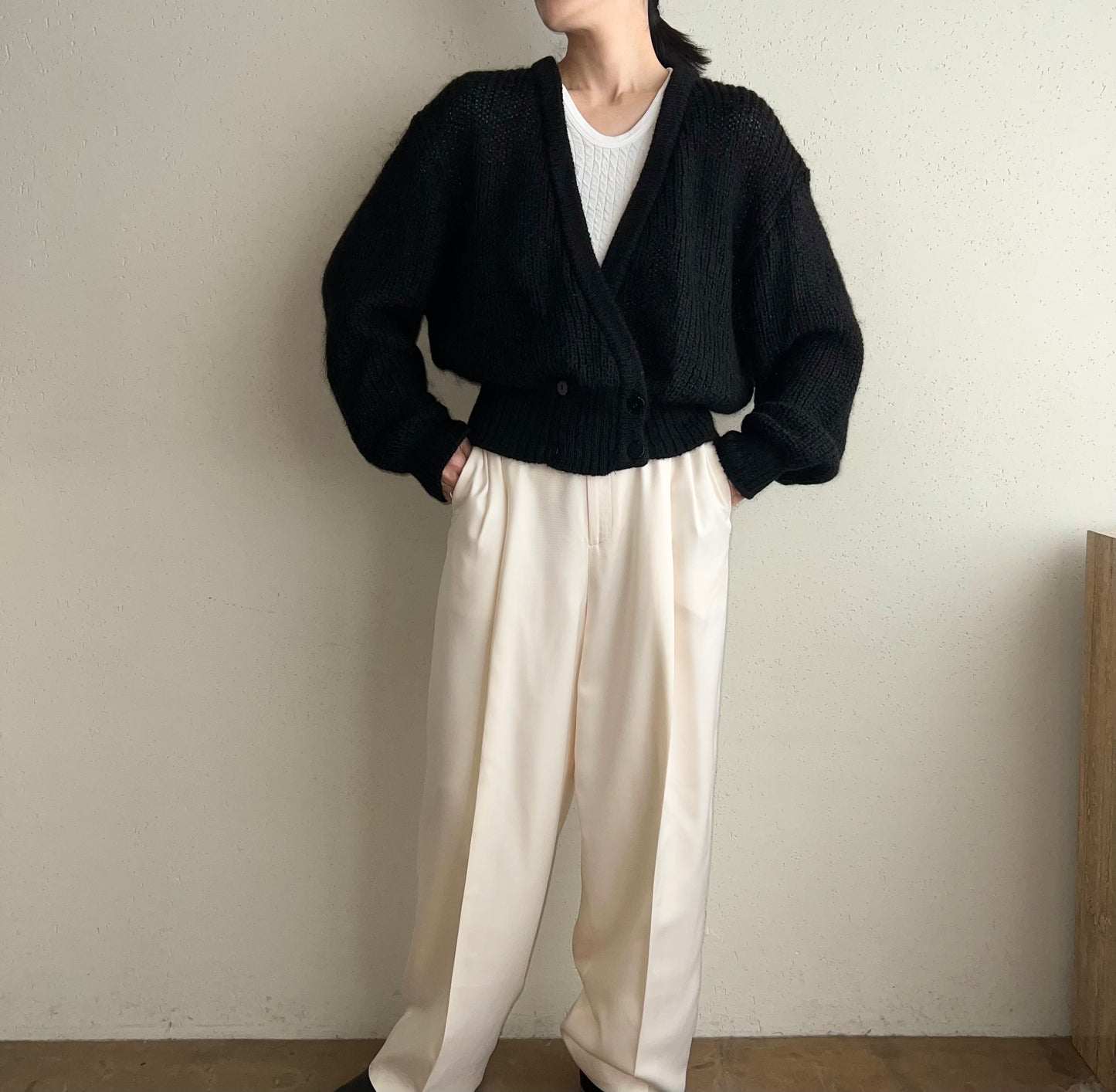 90s Mohair Knit Cardigan Made in UK