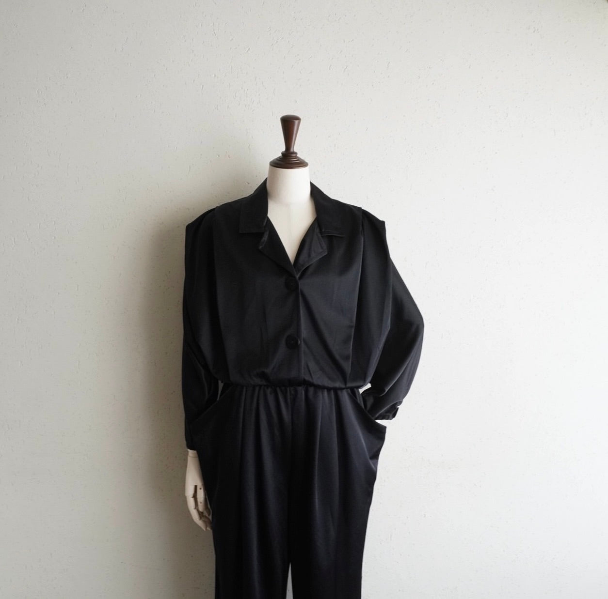 80s Black Jump Suit