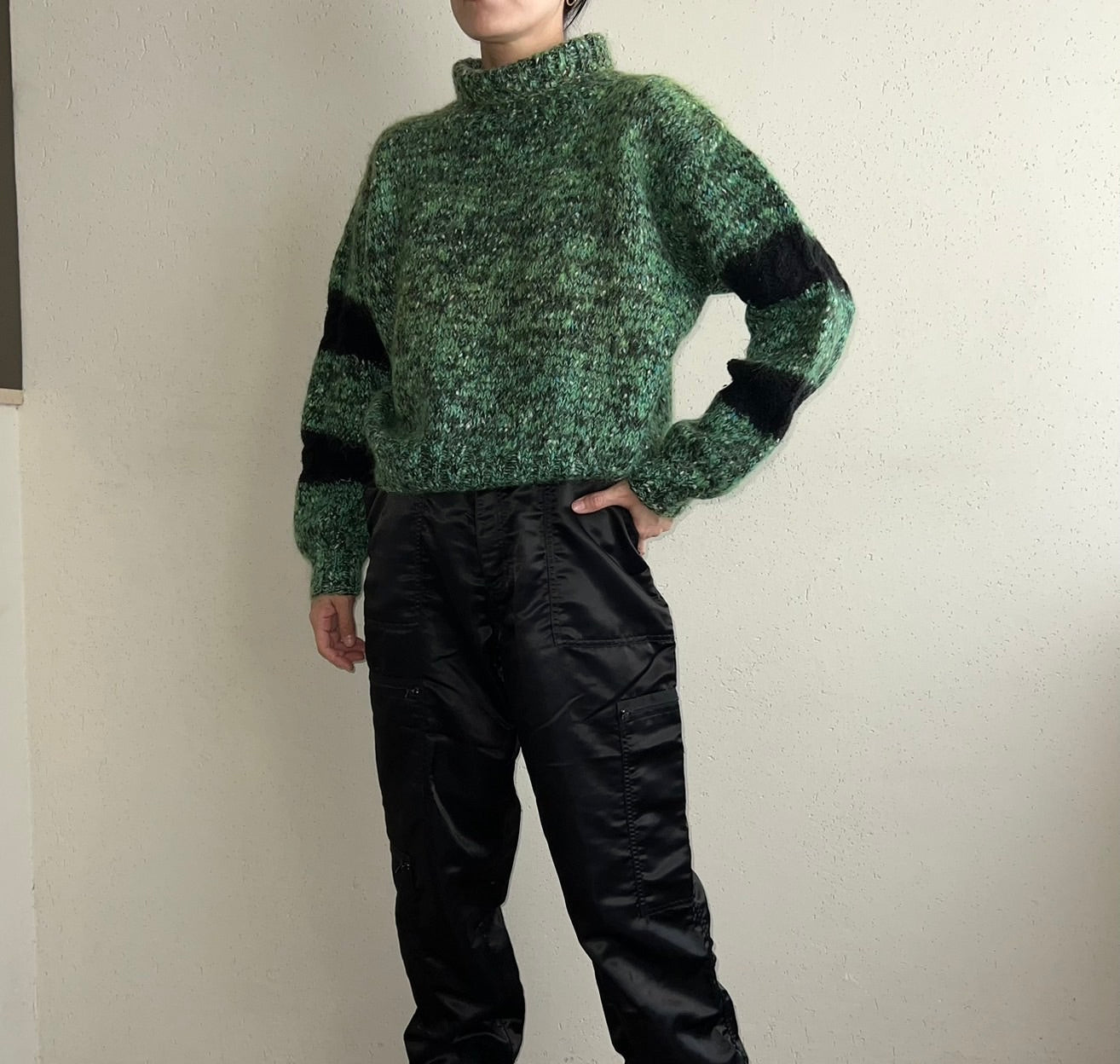 80s Green Knit