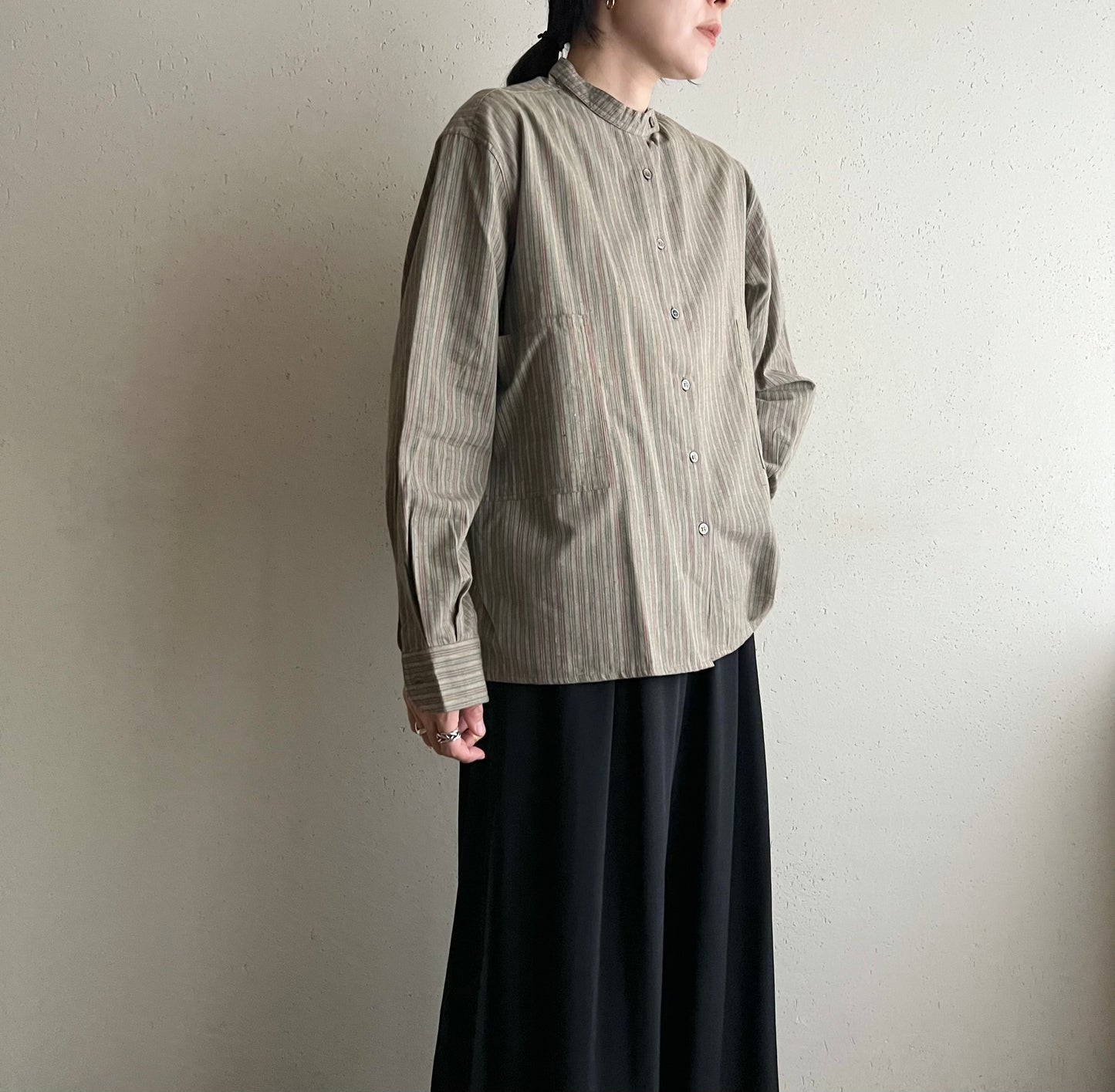 90s Striped Shirt Made in Italy Dead Stock