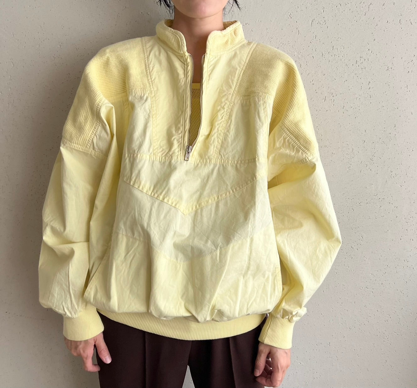 90s EURO Zipped Cotton Top