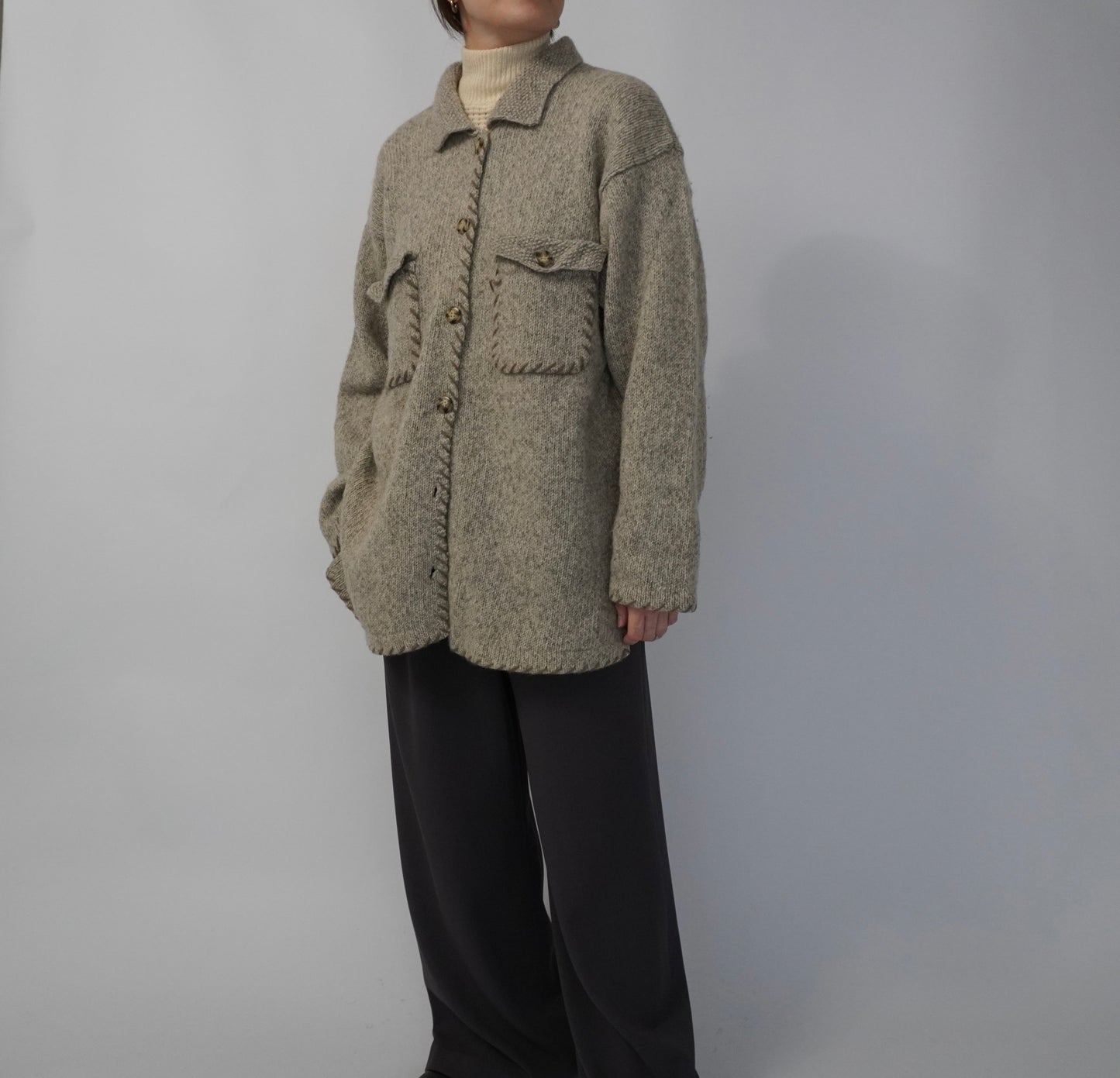 90s "EDDIE BAUER" Knit Cardigan