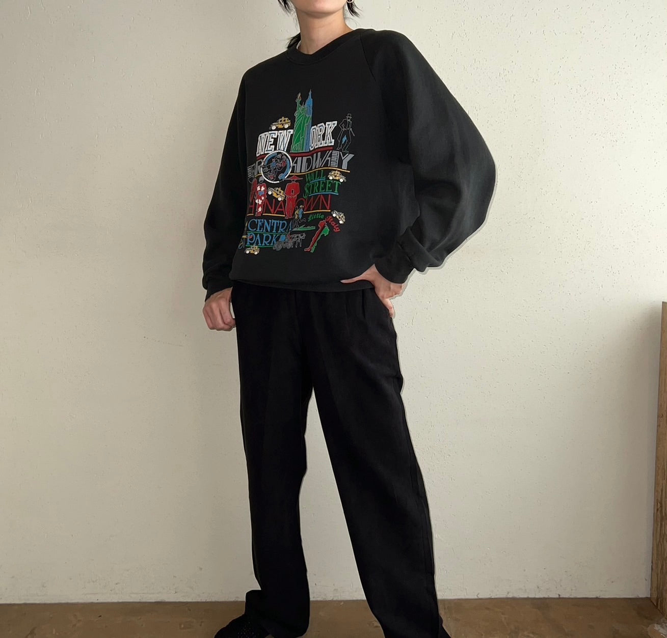 90s Printed Sweater Made in USA