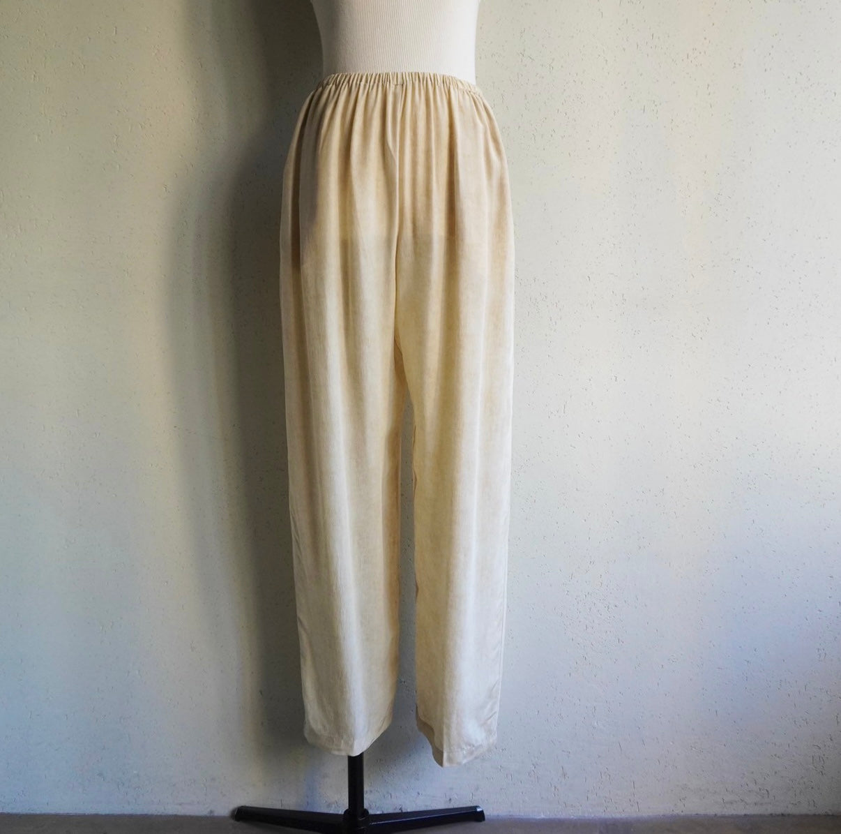 90s Light Beige Silk Pants
