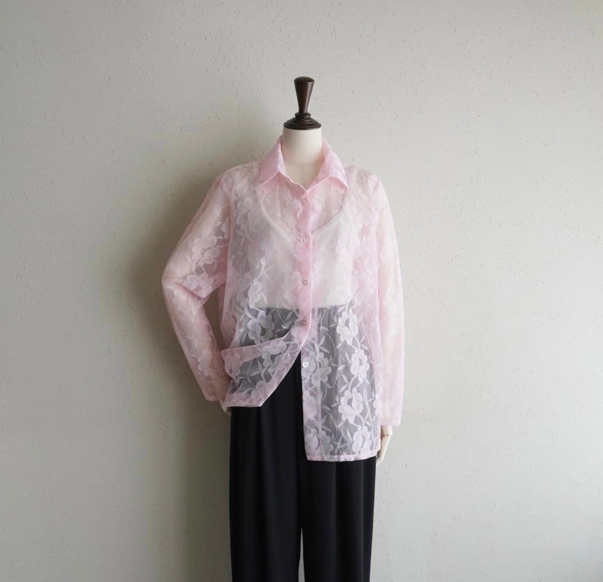90s Sheer Design Shirt Made in USA