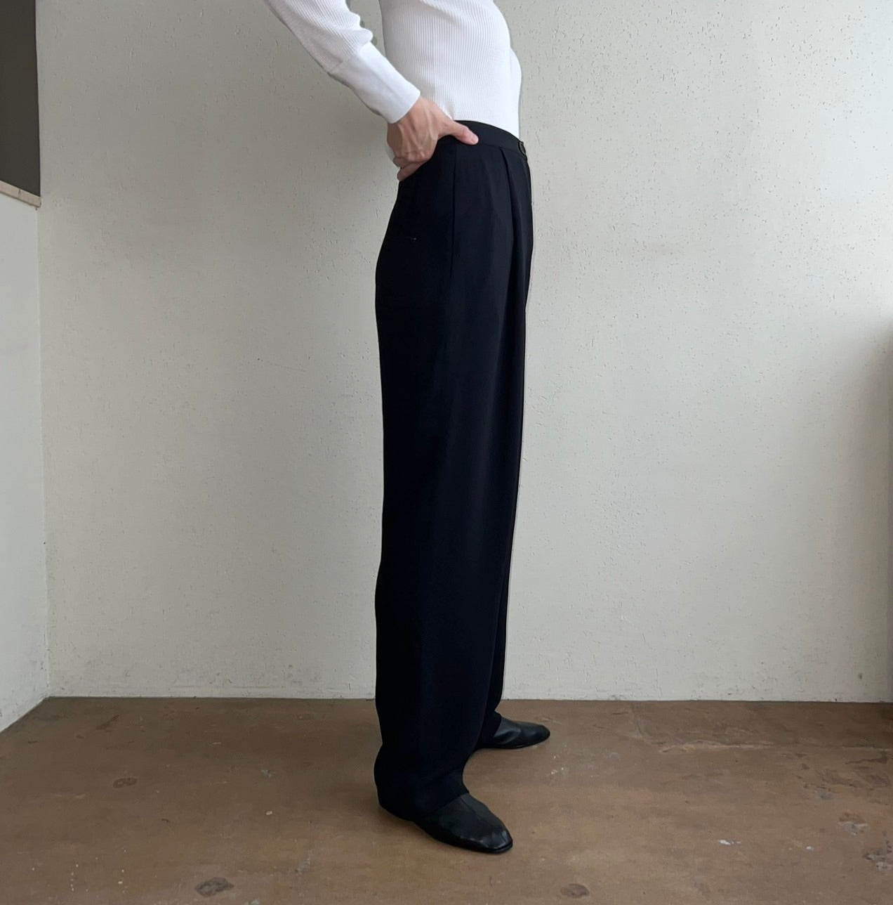 90s " emanuel ungaro " Black Pants