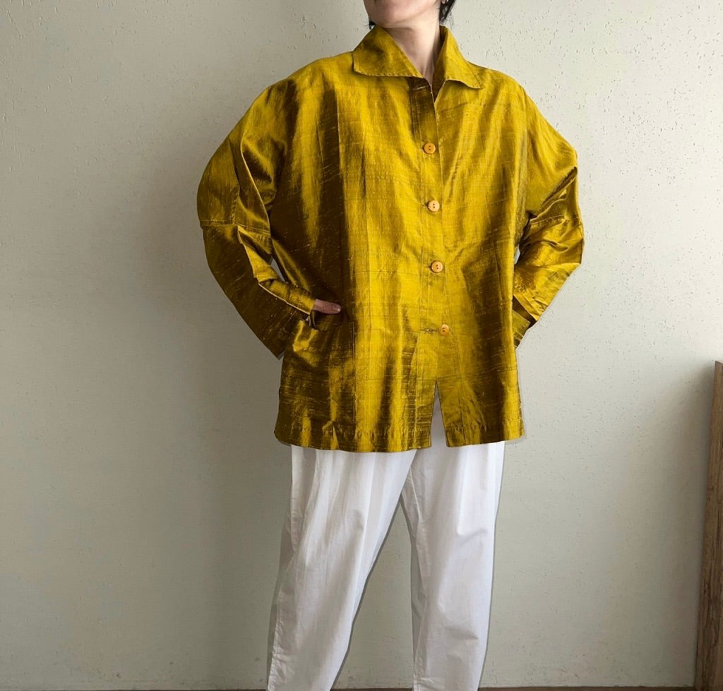 80s Silk Shirt Jacket