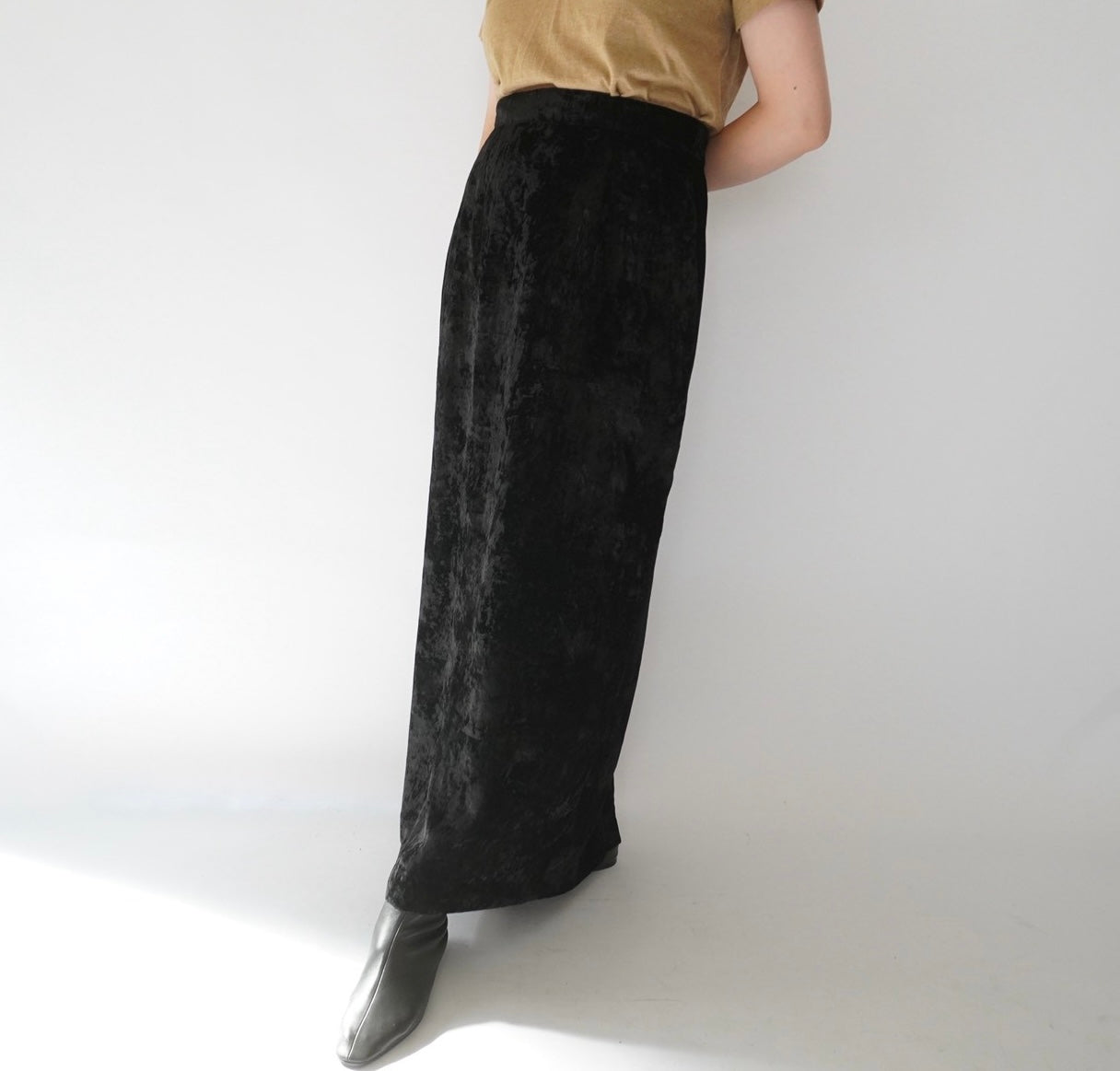 80s Velour Maxi Skirt