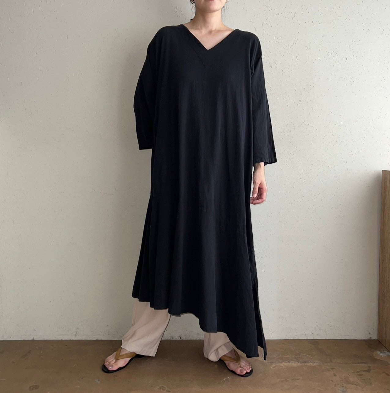90s Cotton Asymmetry Dress