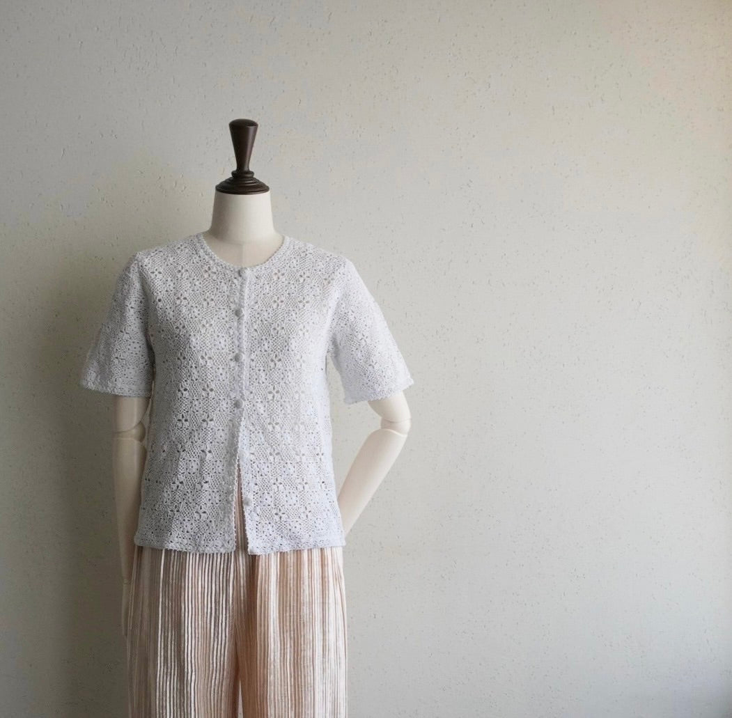 80s Hand Crocheted Top