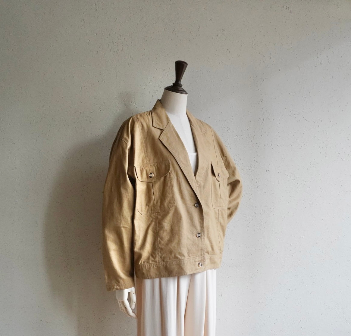 90s Linen Boxy Jacket
