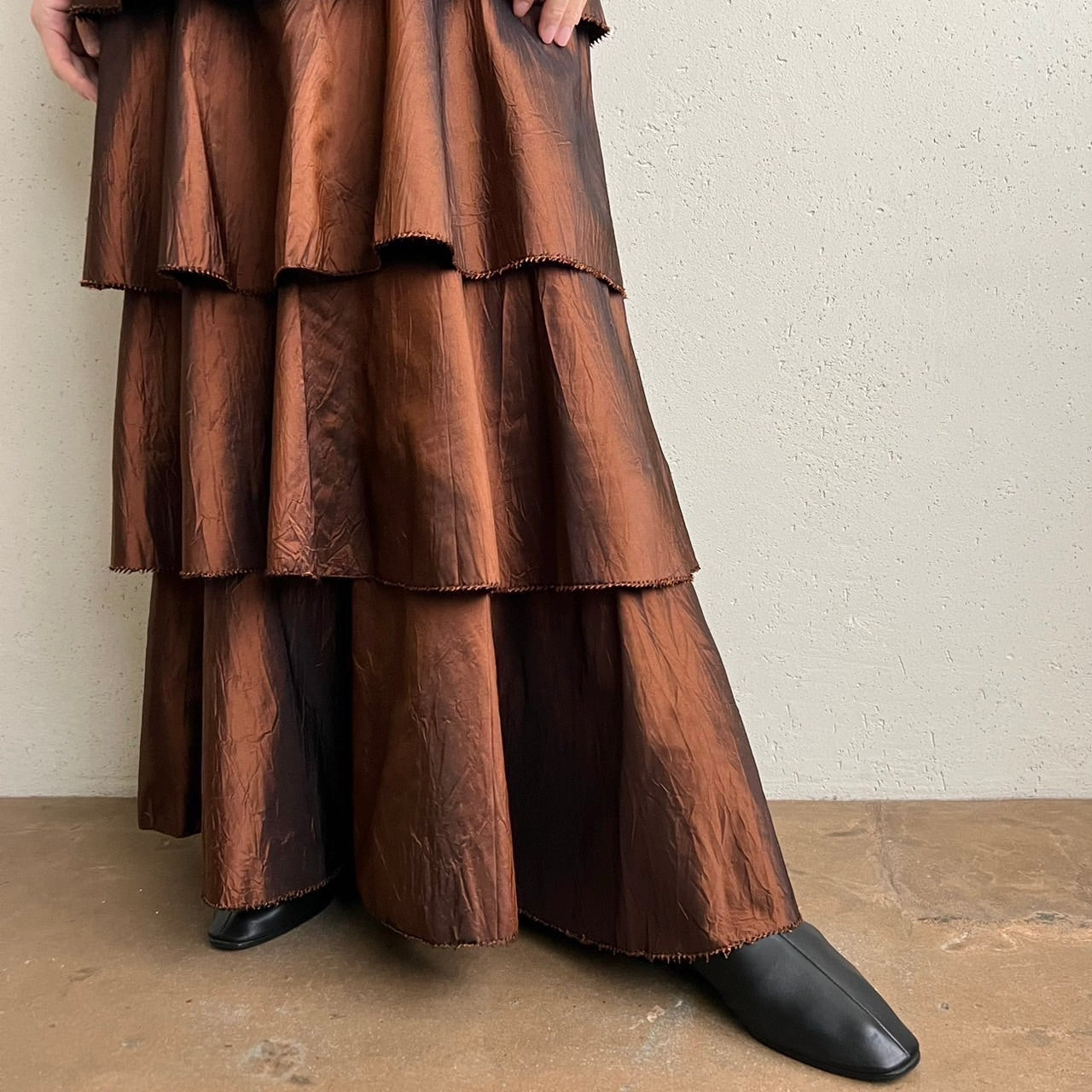 90s Silk Design Skirt Made in USA