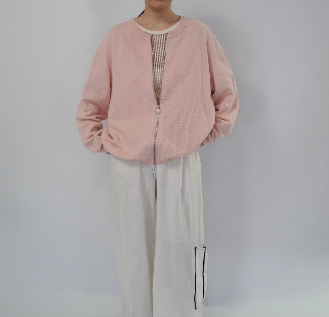 90s Zipped Sweater Made in USA