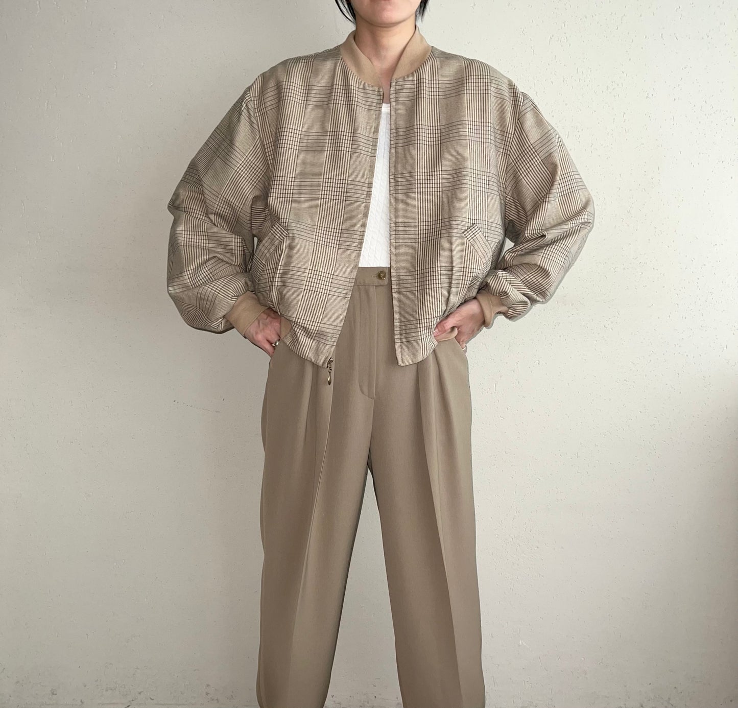 90s Plaid Light Jacket