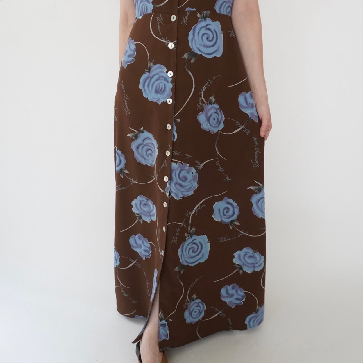 90s Printed Maxi Dress Made in USA