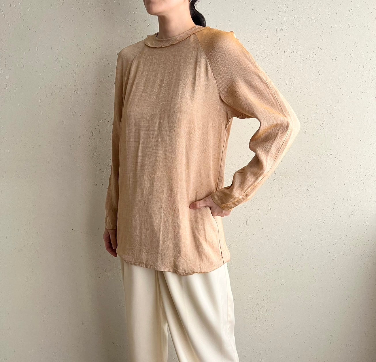 90s Pale Orange Blouse
