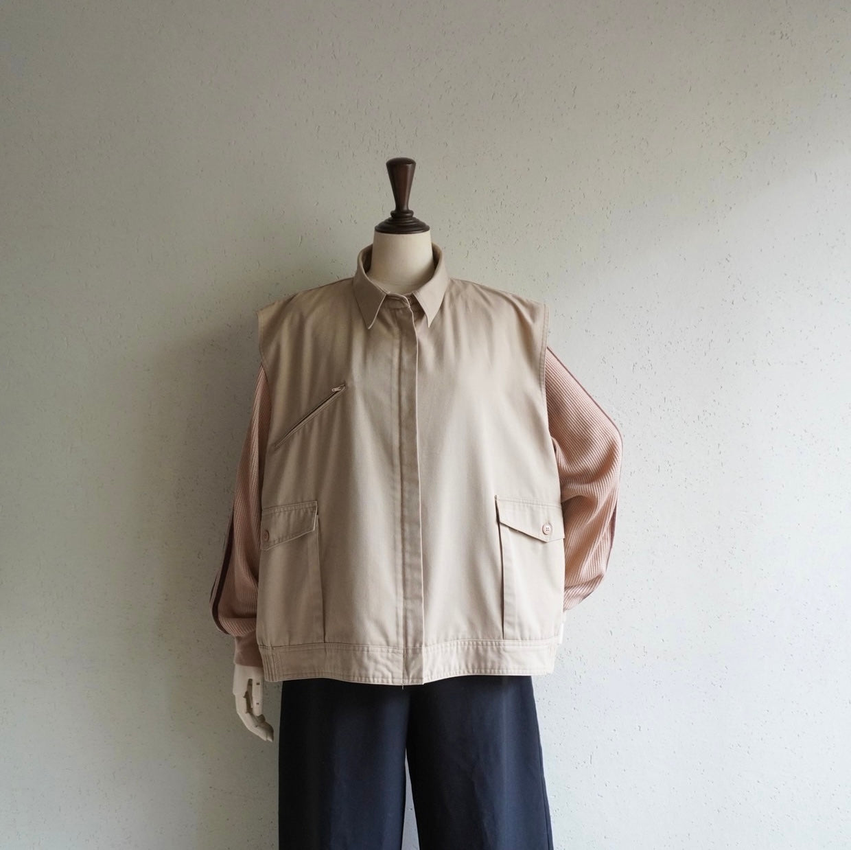 90s Zip Boxy Vest