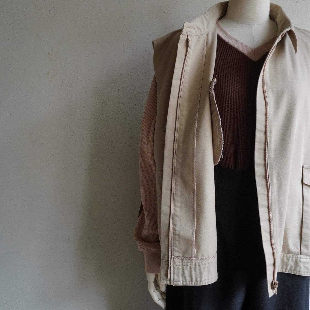 90s Zip Boxy Vest