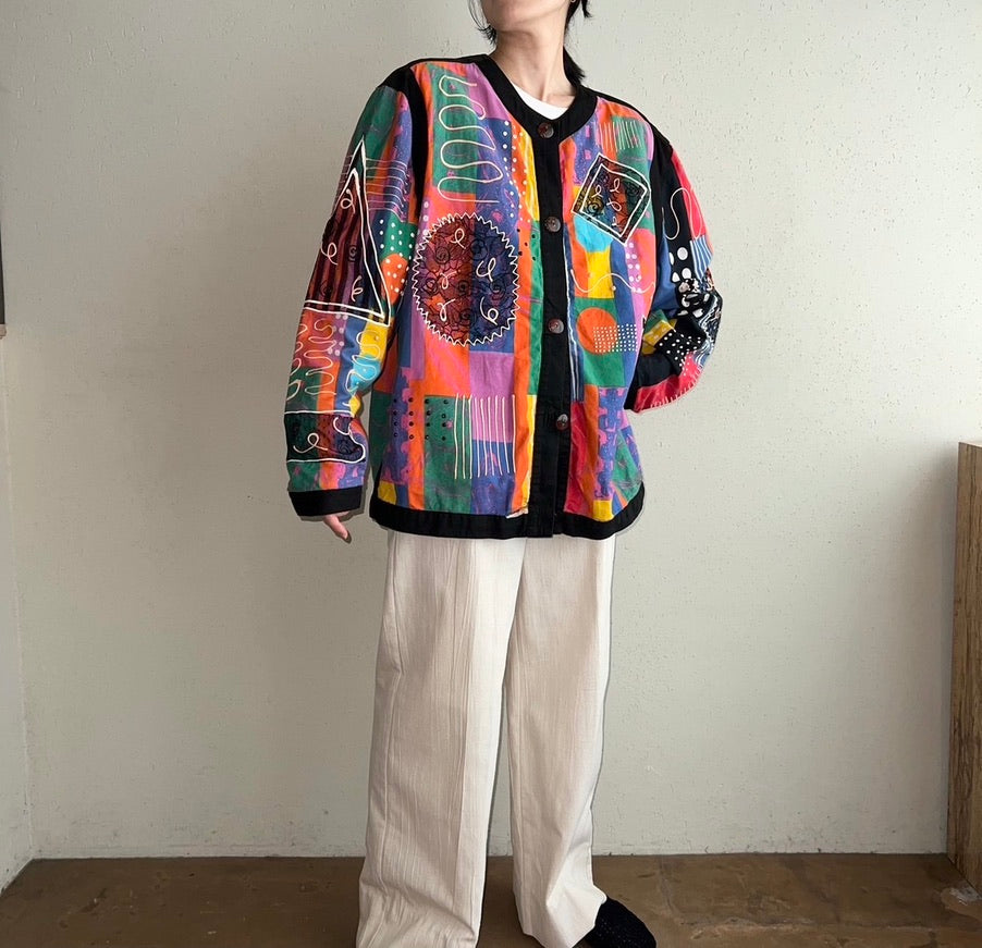 80s Cotton Design Jacket Made in USA