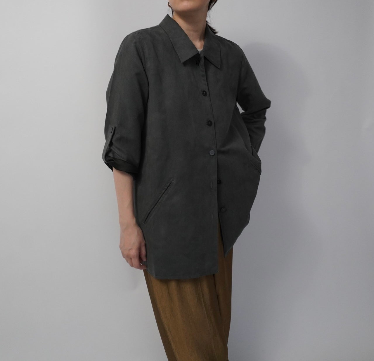 90s Faux Suede Shirt