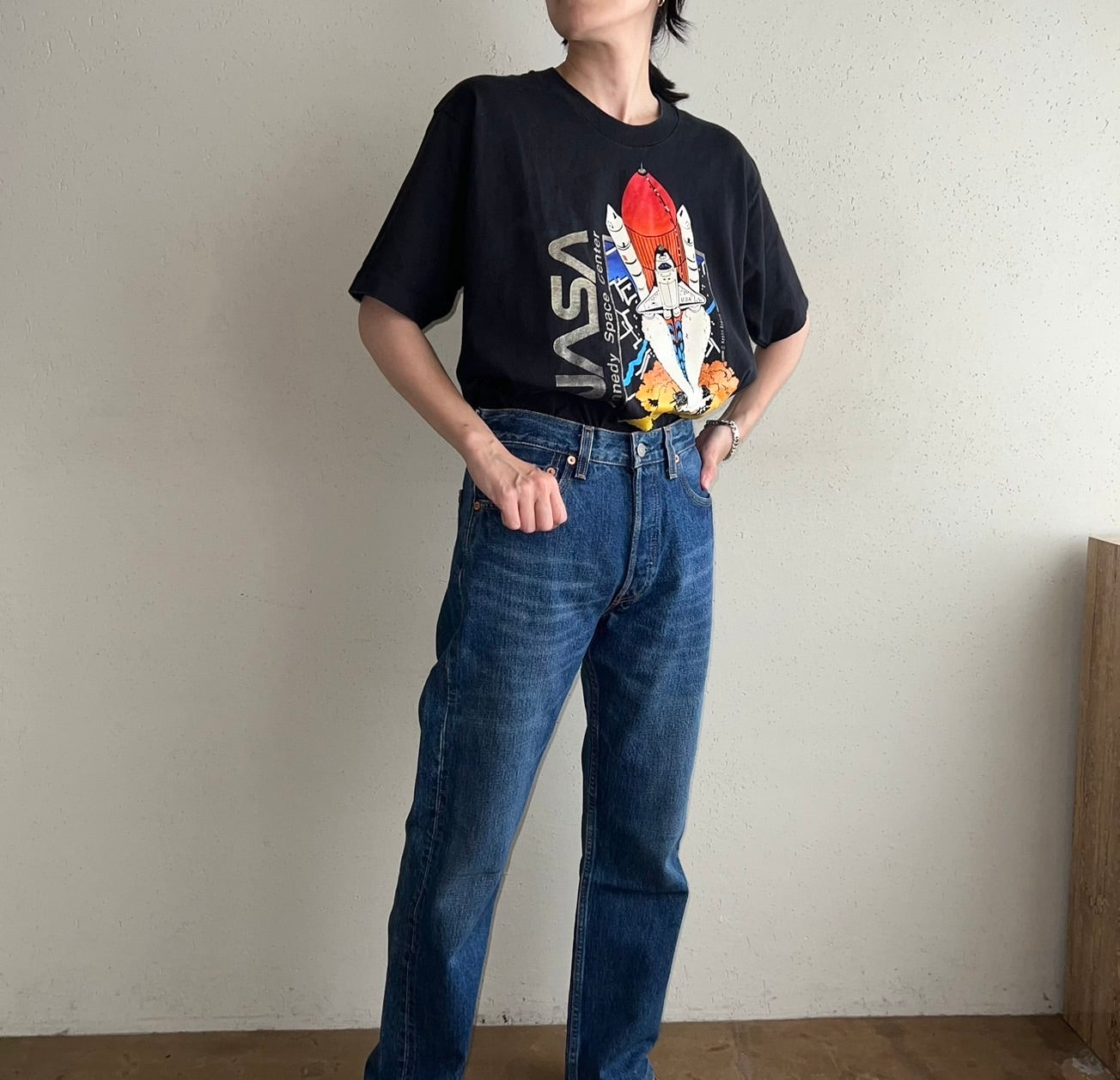 90s NASA Printed T-shirt Made in USA