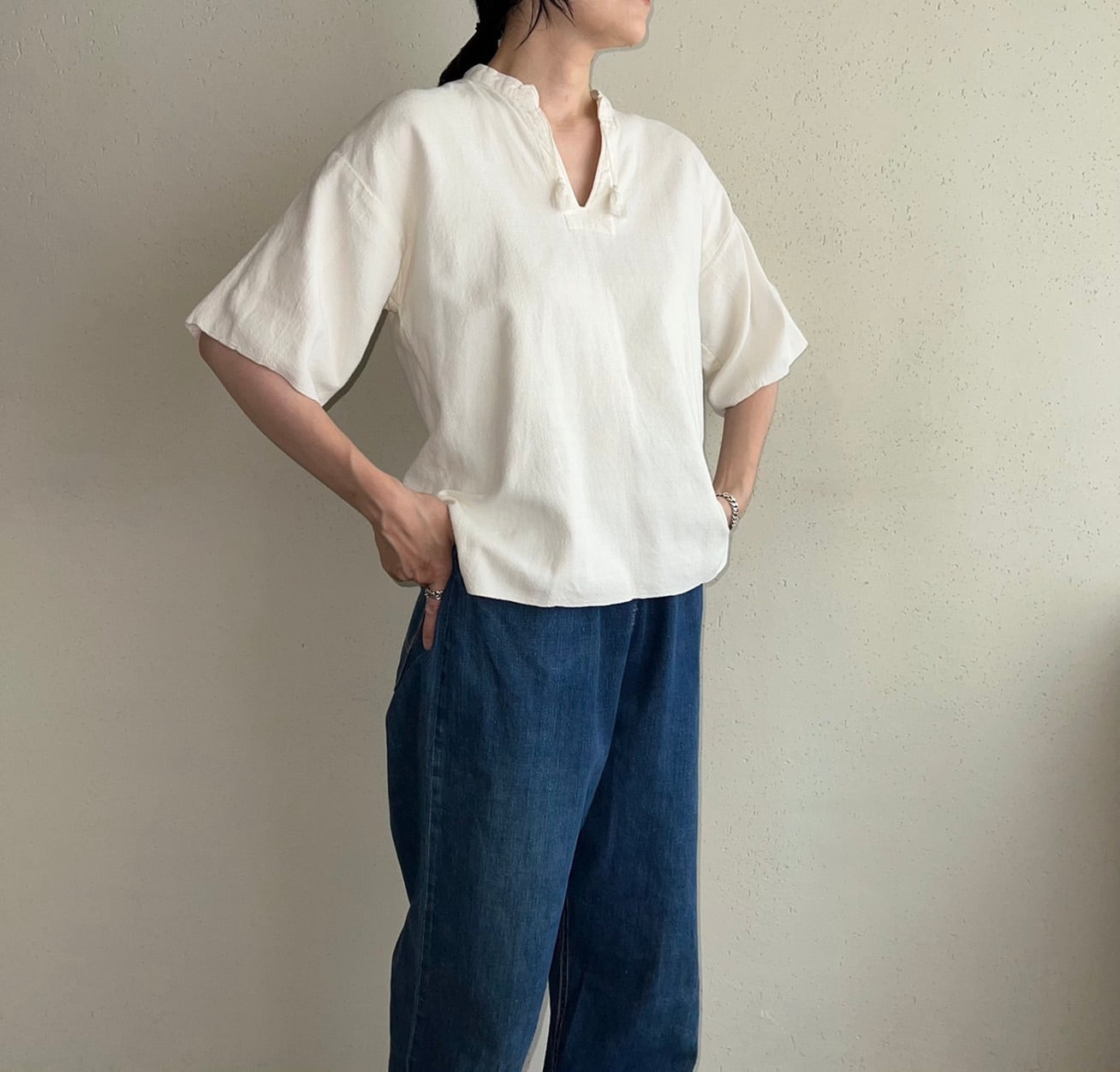 70s Woven Cotton Tunic