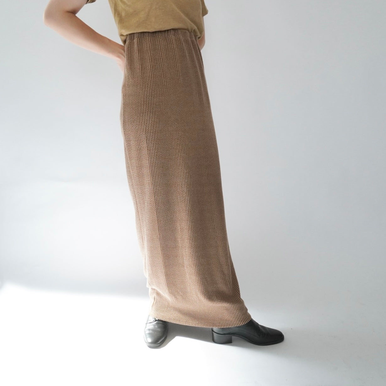 90s Ribbed Maxi Skirt