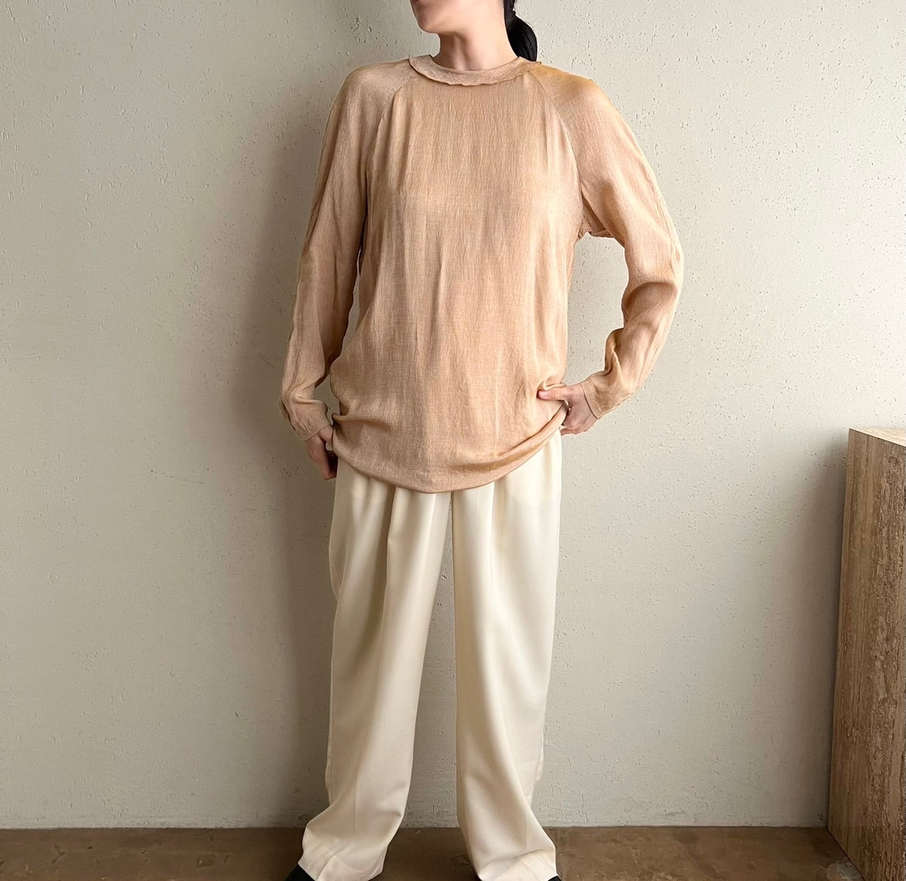 90s Pale Orange Blouse