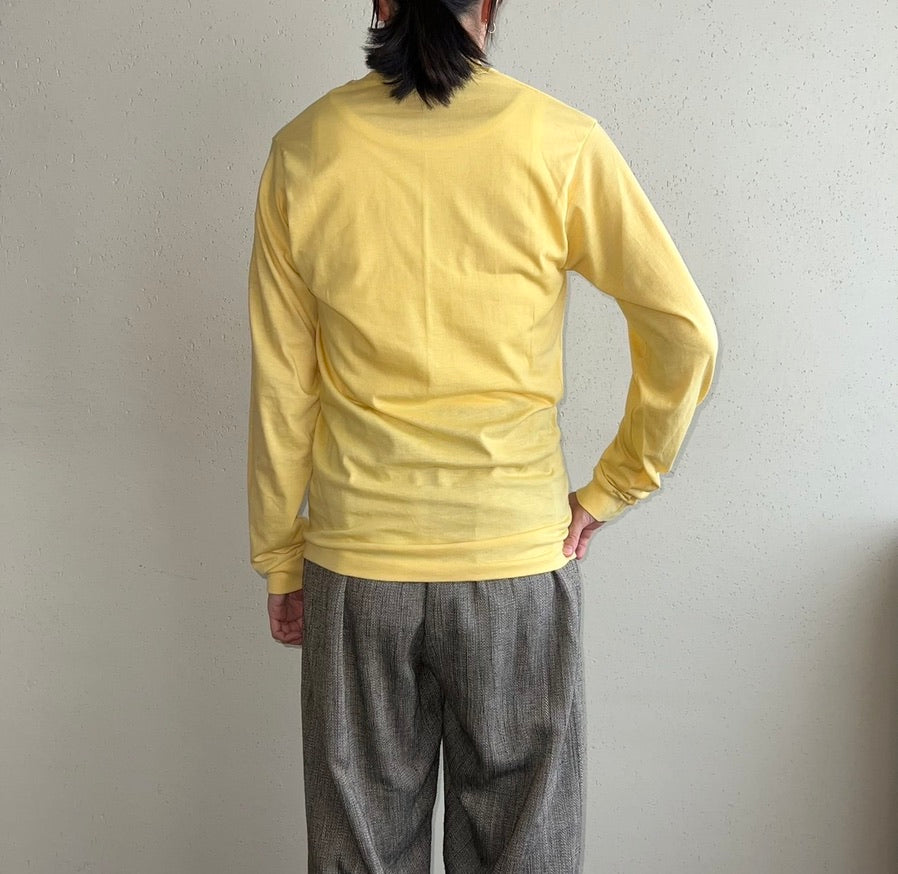 80s Printed Long Sleeves T-shirt Made in USA