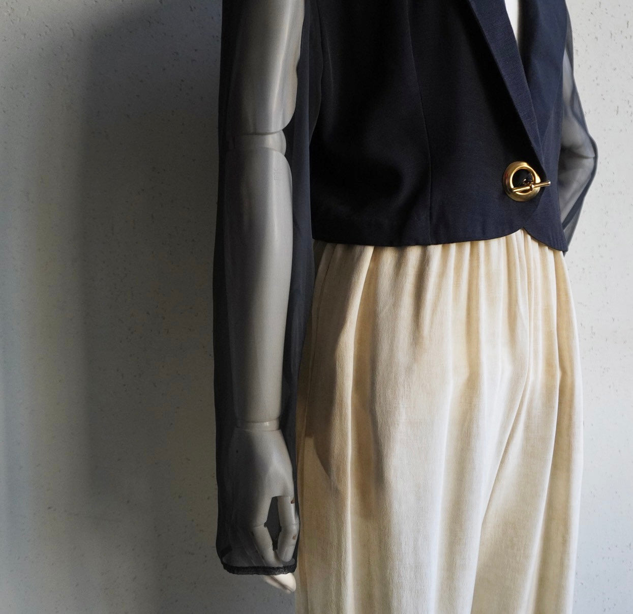 90s Sheer Sleeves Jacket,Blouse Made in USA