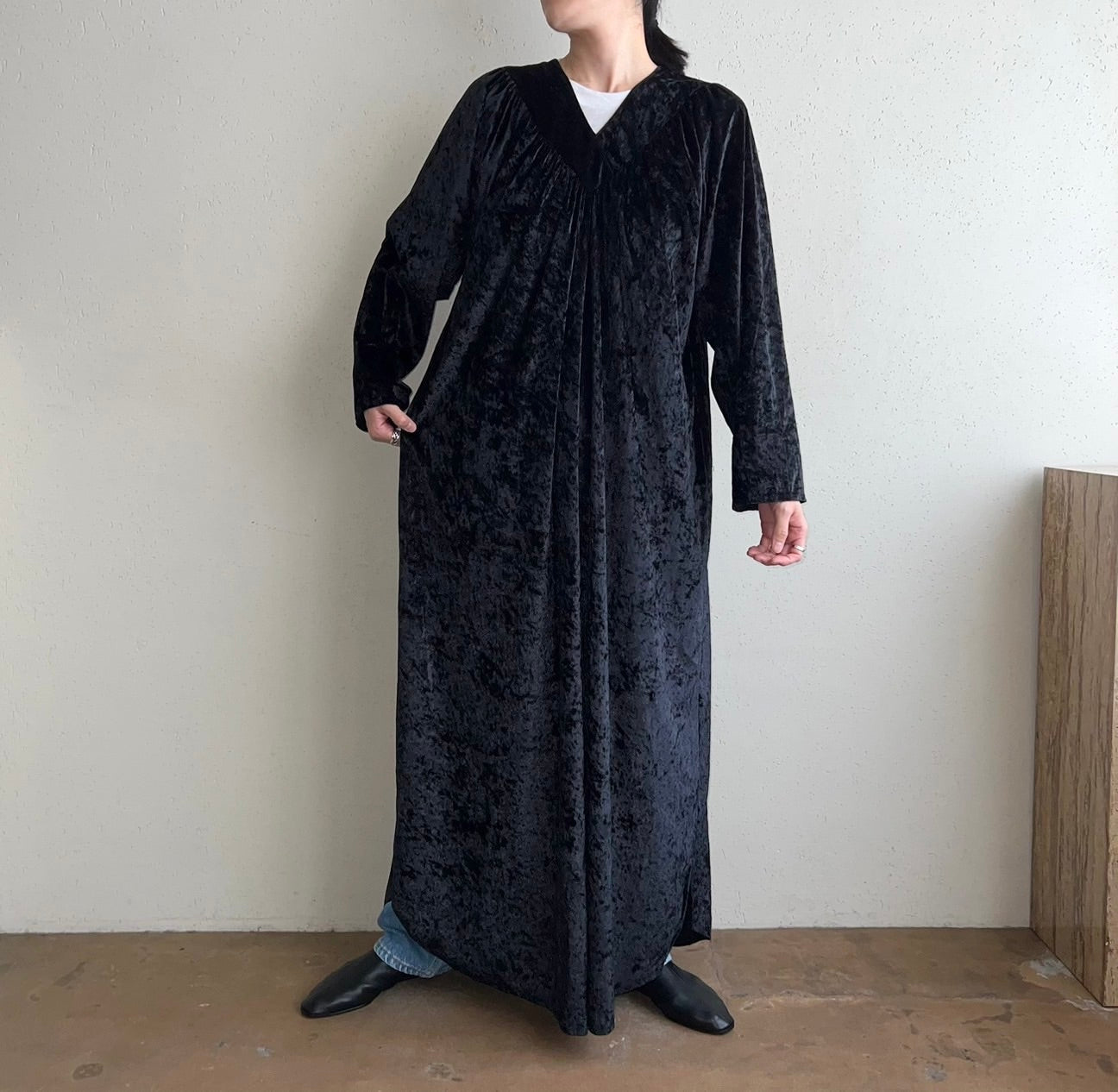 90s EURO Velour Dress