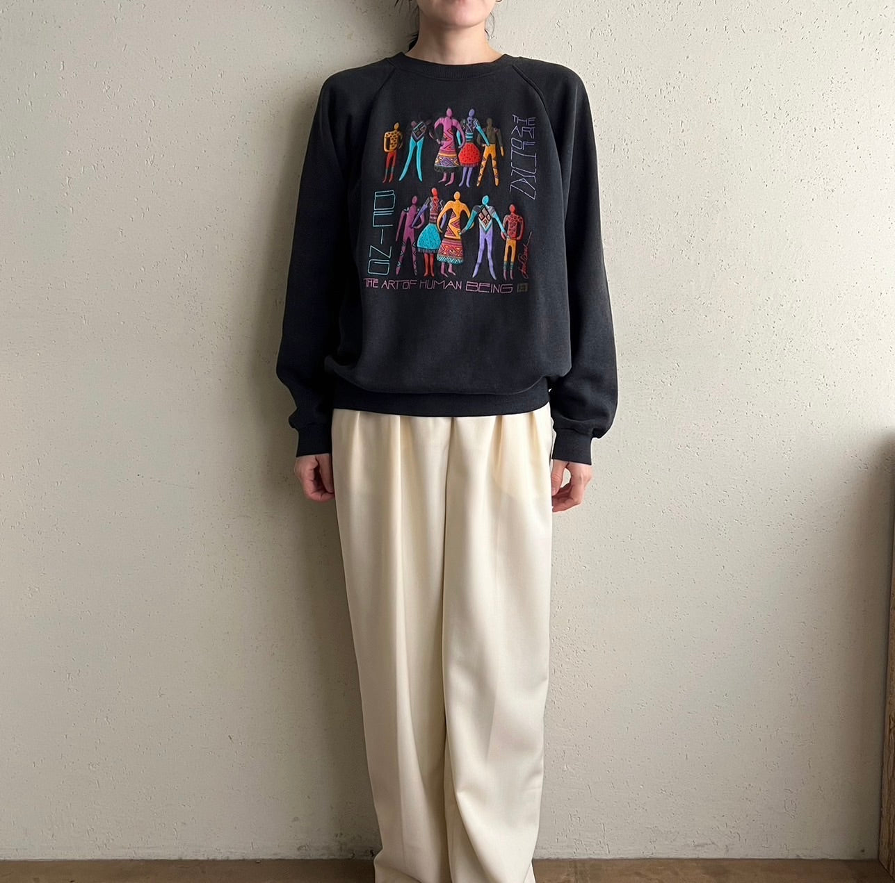 80s Printed Sweater Made in USA