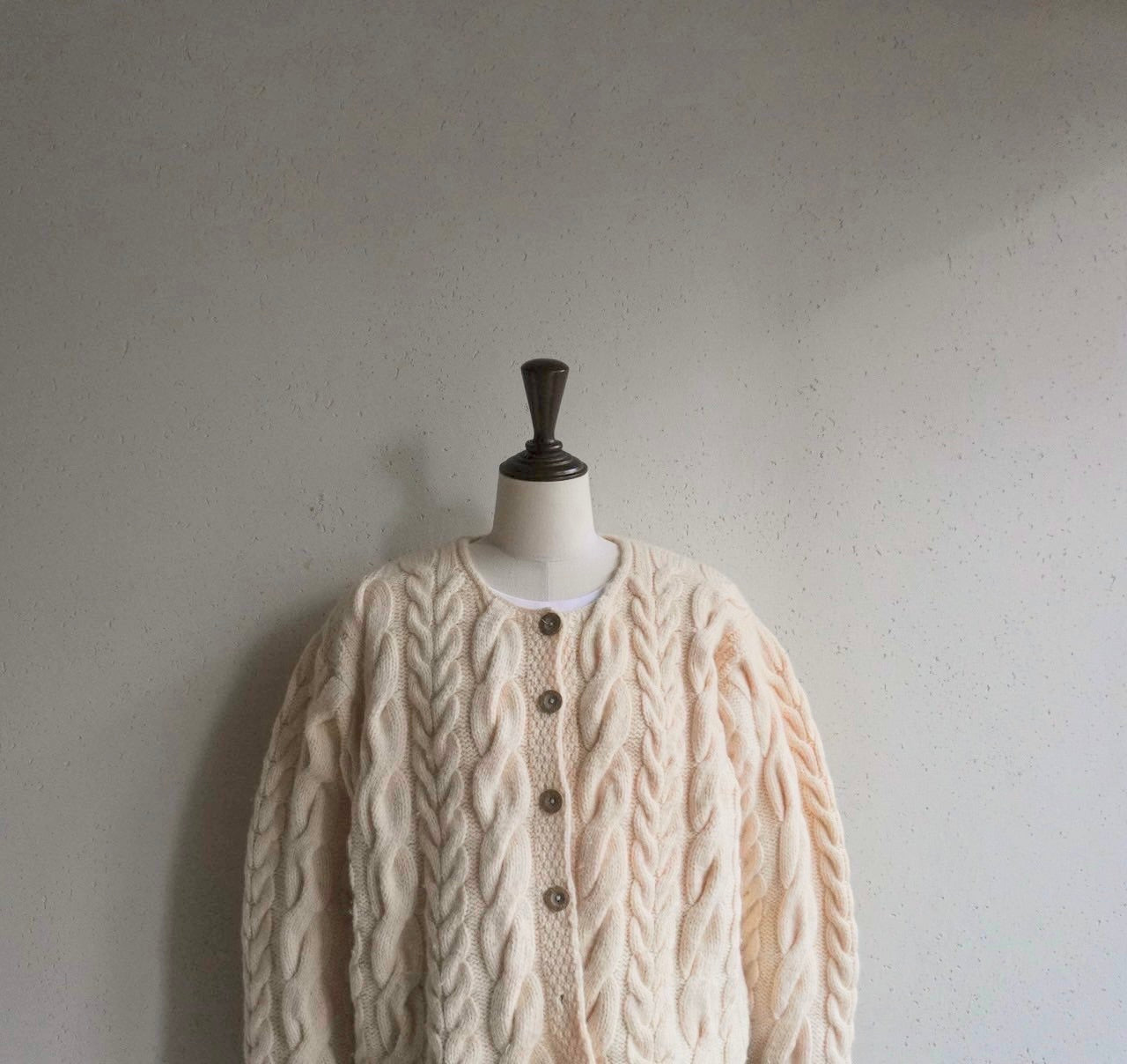 90s Wool Design Knit Cardigan Made in Ireland