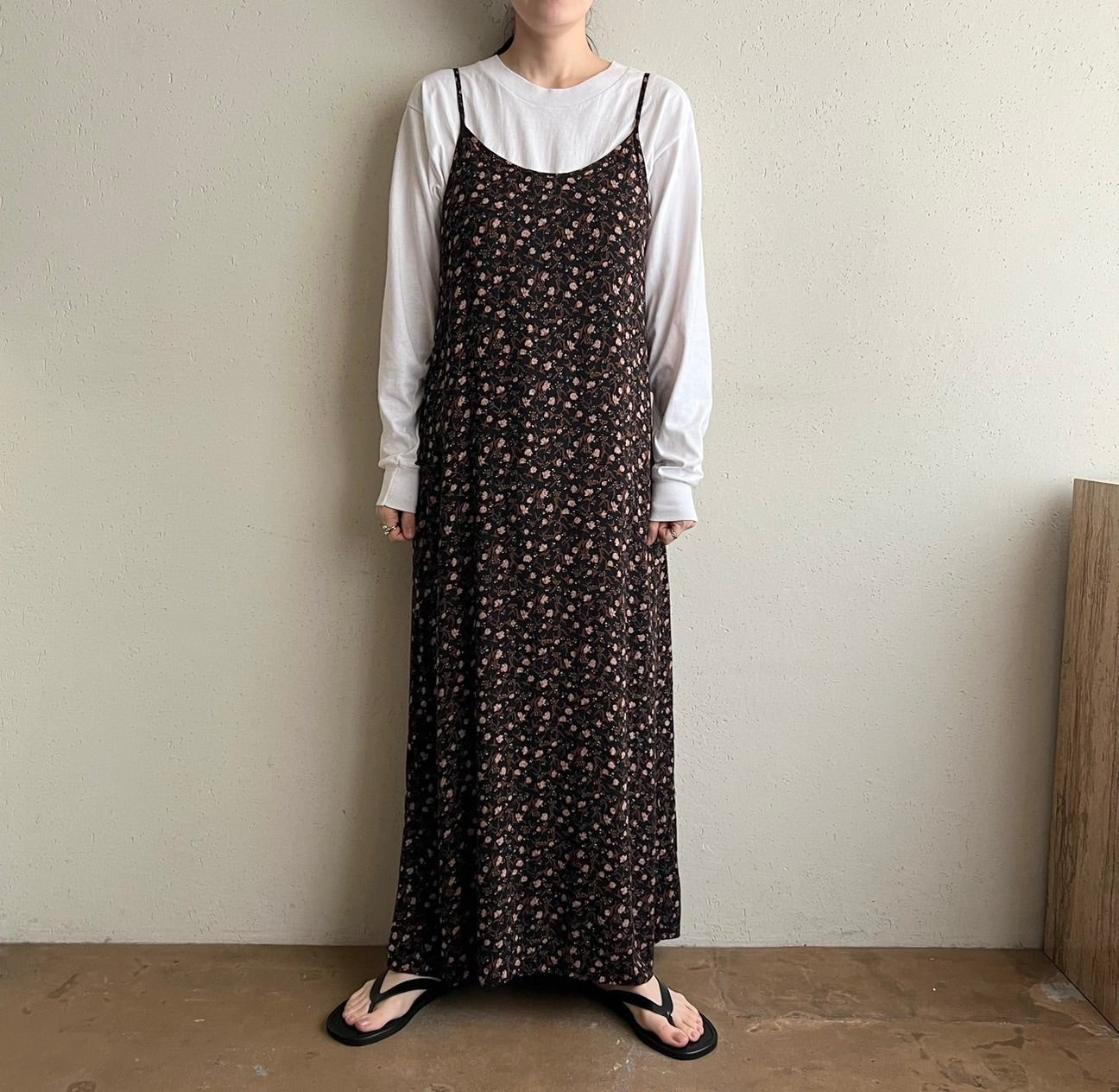 90s Printed Rayon Dress Made in USA
