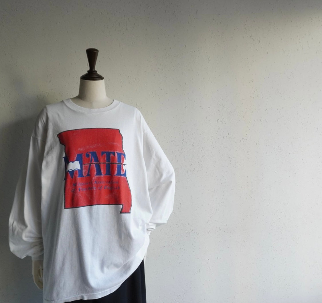 90s Printed Long T-shirt Made in USA