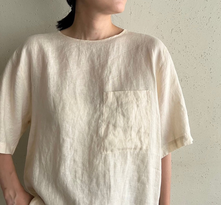 90s "Abercrombie&Fitch" Linen Top