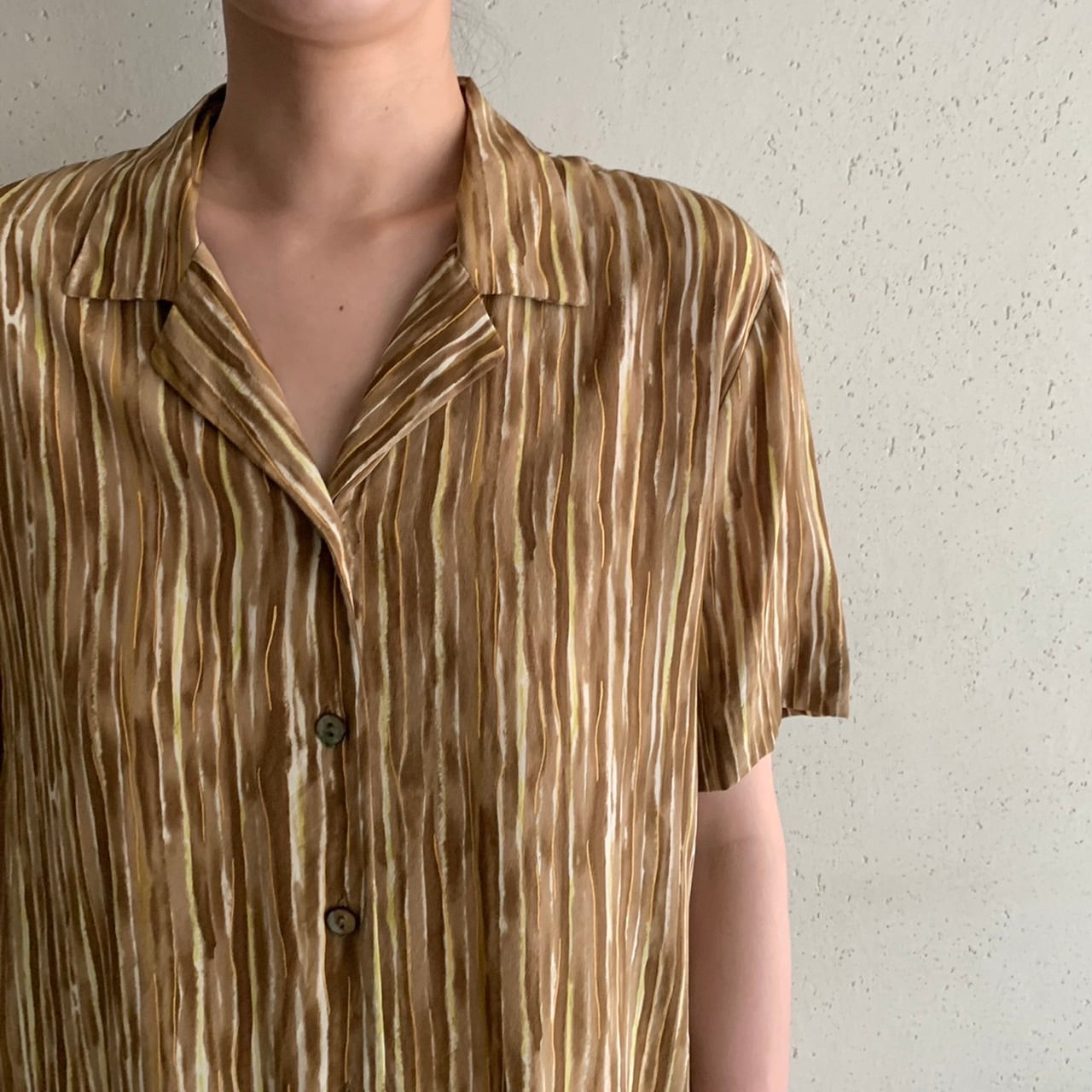 90s Printed Silk Shirt