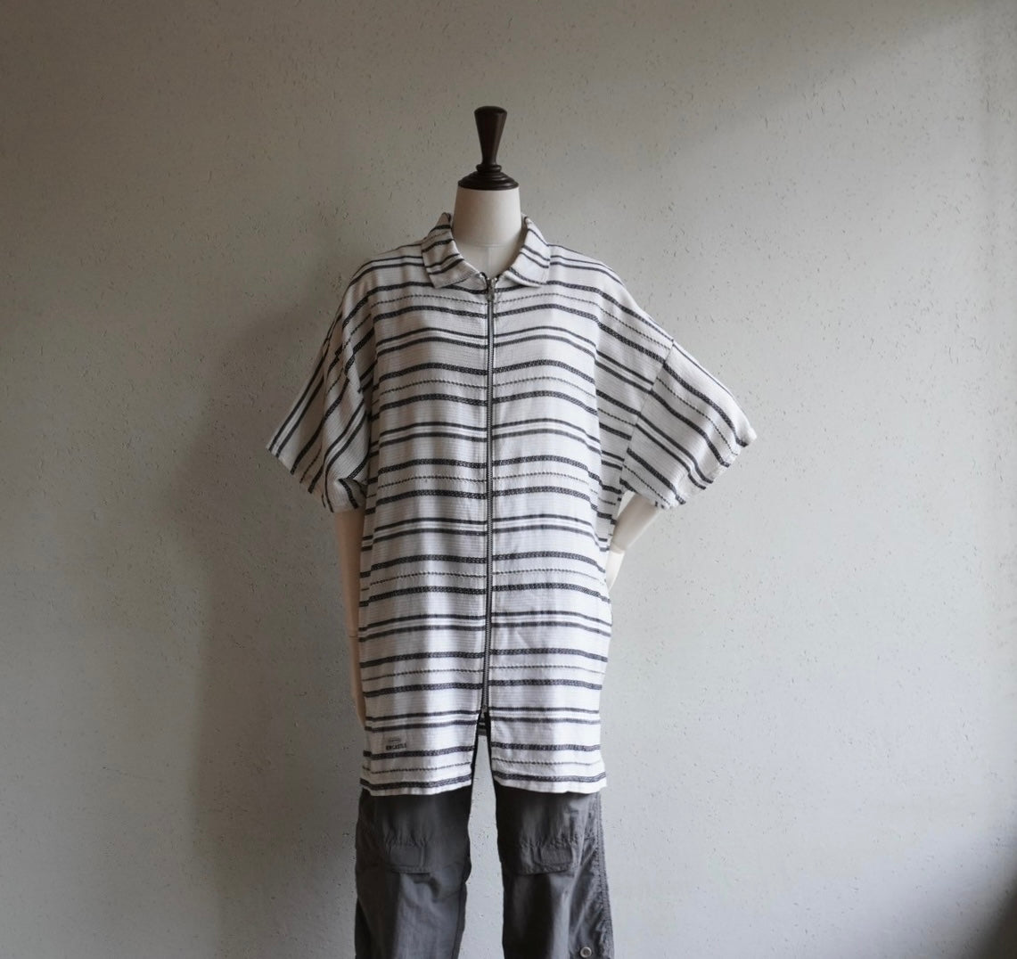 90s Striped Zip Shirt Made in Italy