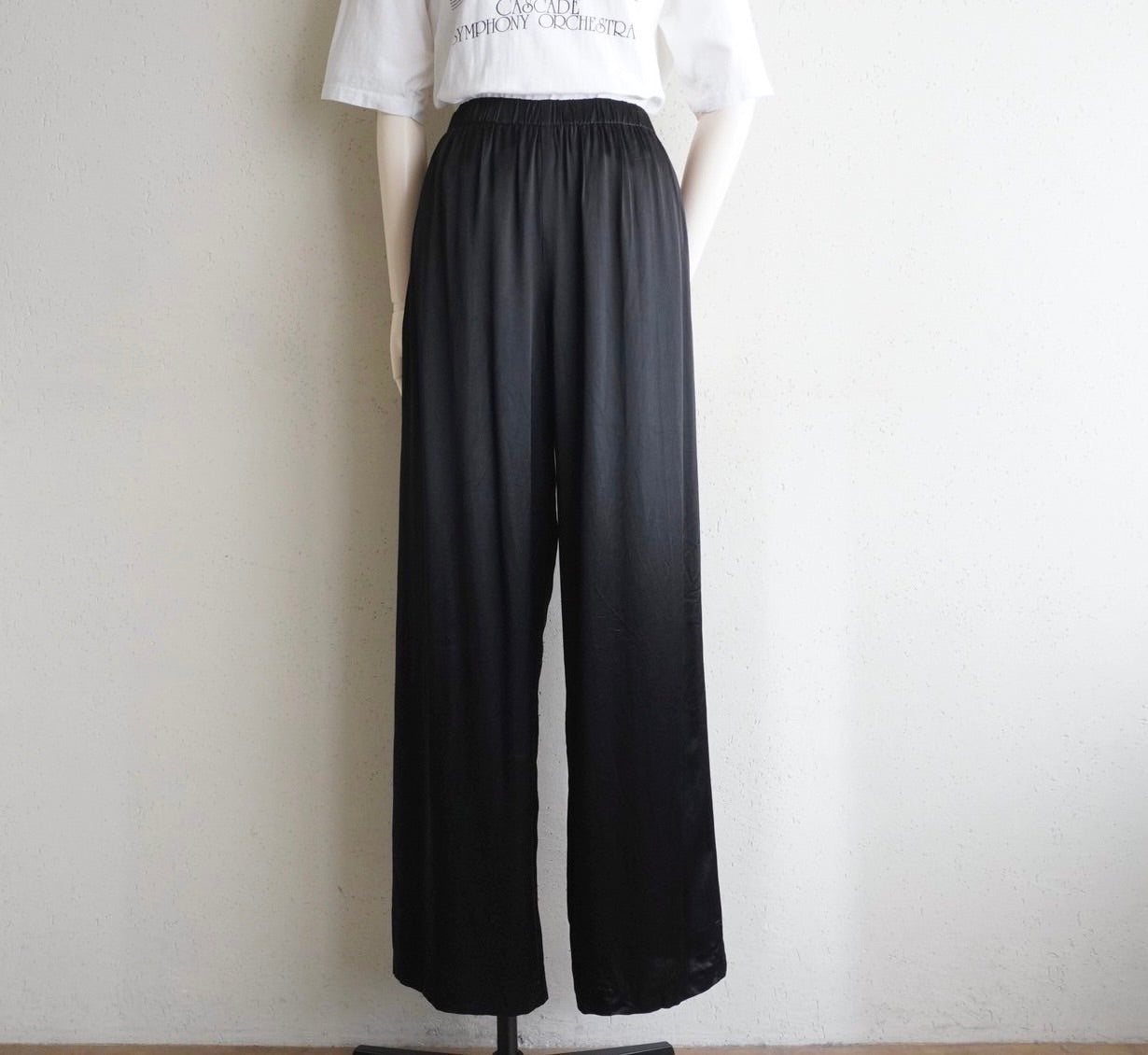 90s Black Satin Pants Made in USA