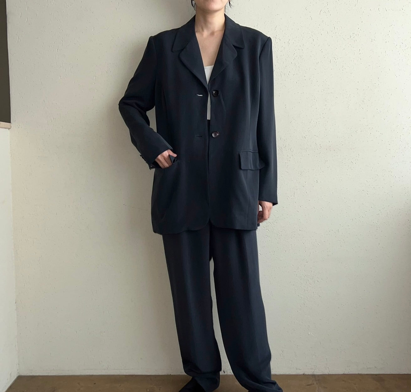 90s Silk Two-Piece Suit