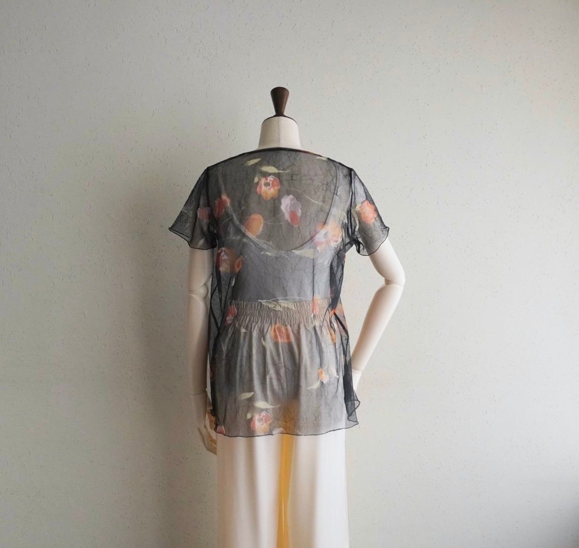 90s Printed Sheer Top