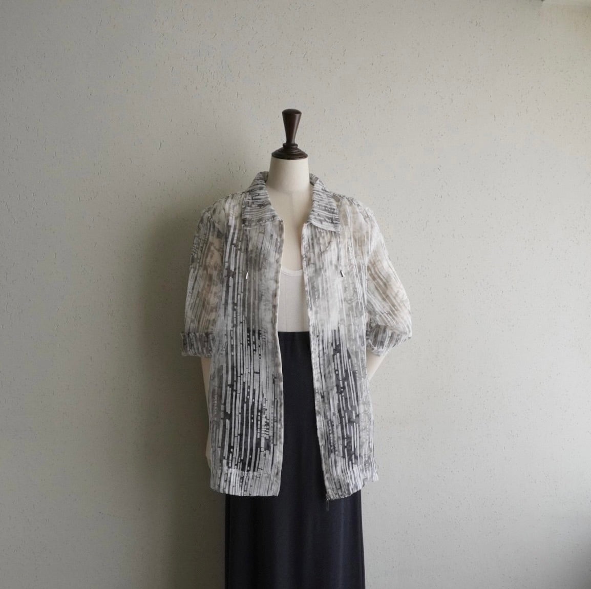 90s Sheer Zipped Shirt, Jacket