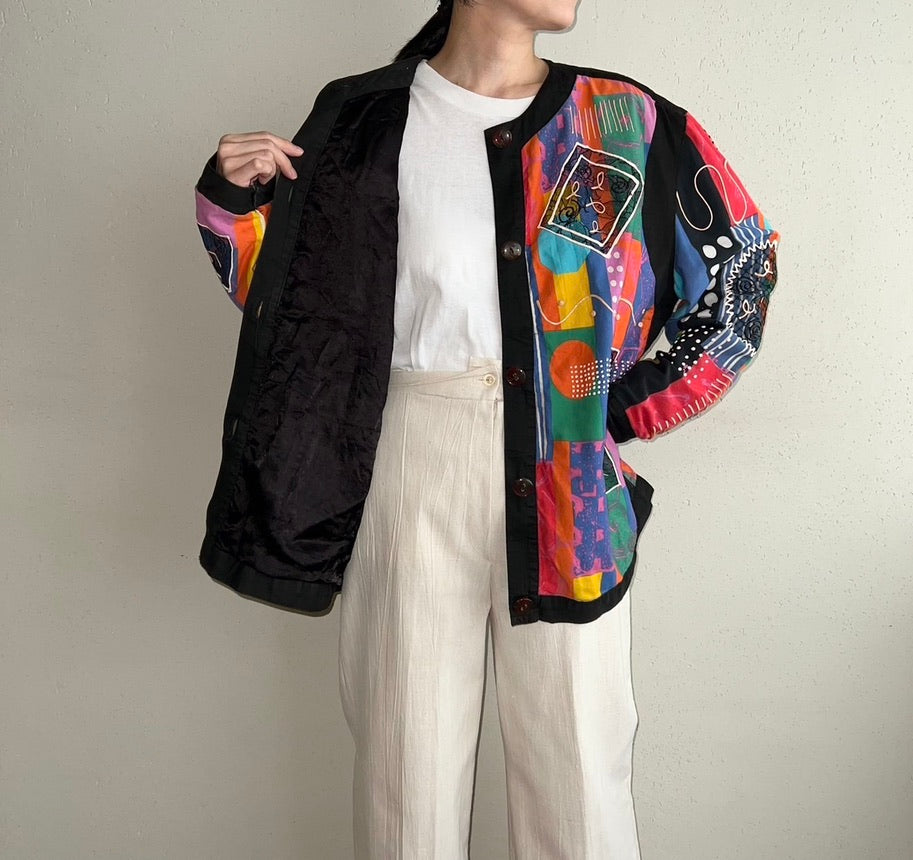 80s Cotton Design Jacket Made in USA
