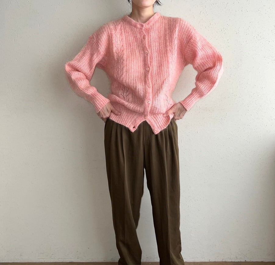 90s Mohair Knit Cardigan Made in Britain