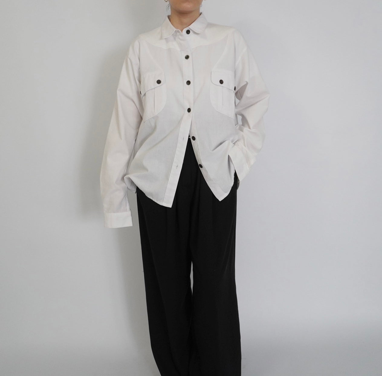 90s White Design Shirt