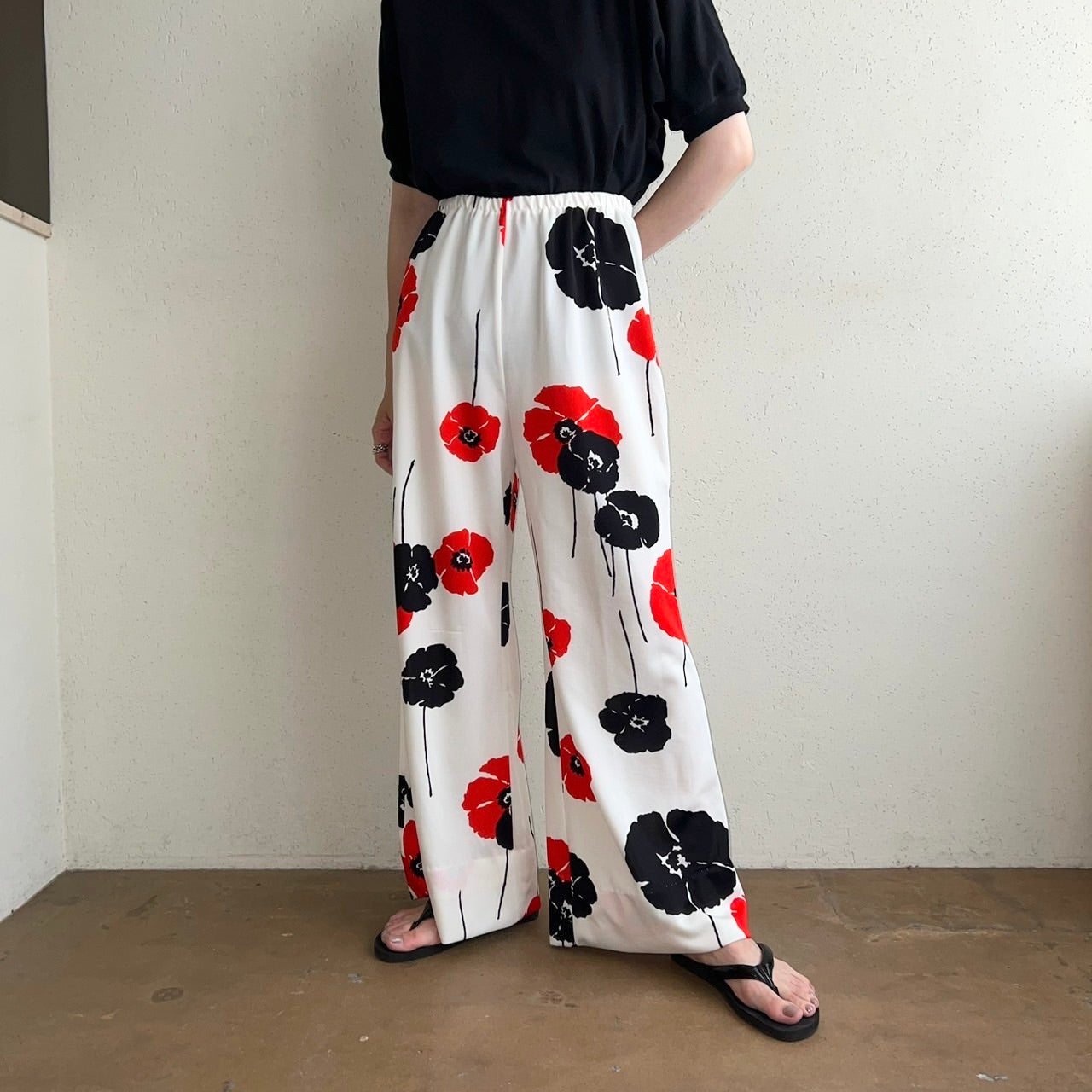 70s Floral Print Pants