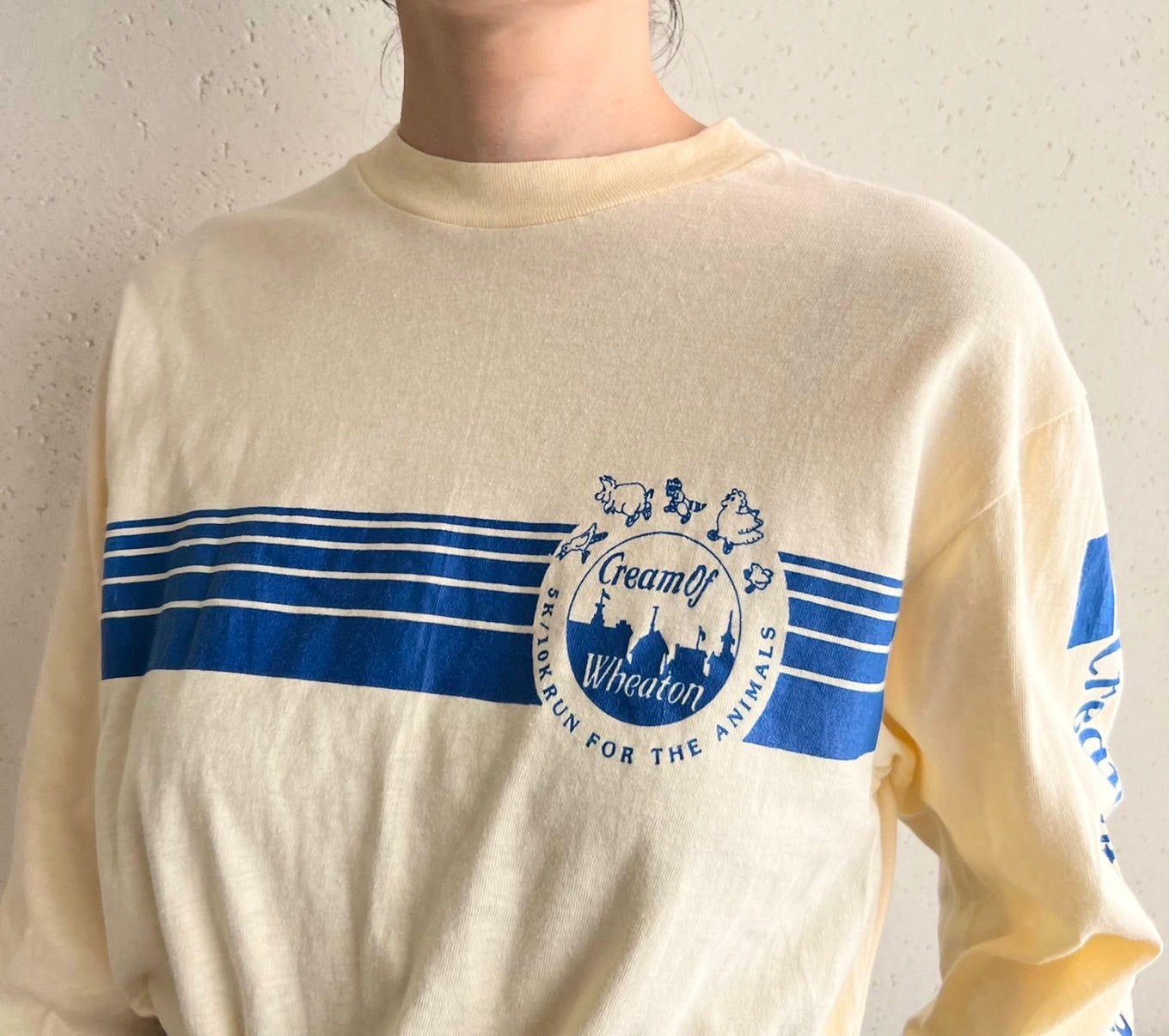 80s Printed Long T-shirt Made in USA